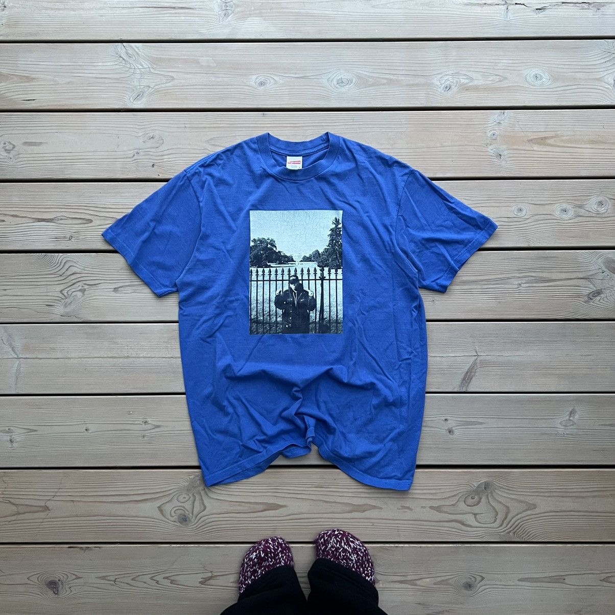Public Enemy × Supreme × Undercover Supreme X Public Enemy X Undercover White House Tee Blue VTG Size US M / EU 48-50 / 2 - 1 Thumbnail