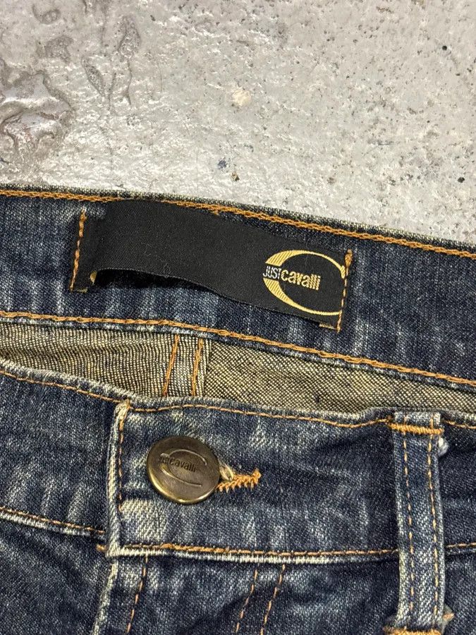 Just Cavalli 2000s Cavalli Blue Denim Washed Jeans Size US 32 / EU 48 - 8 Thumbnail