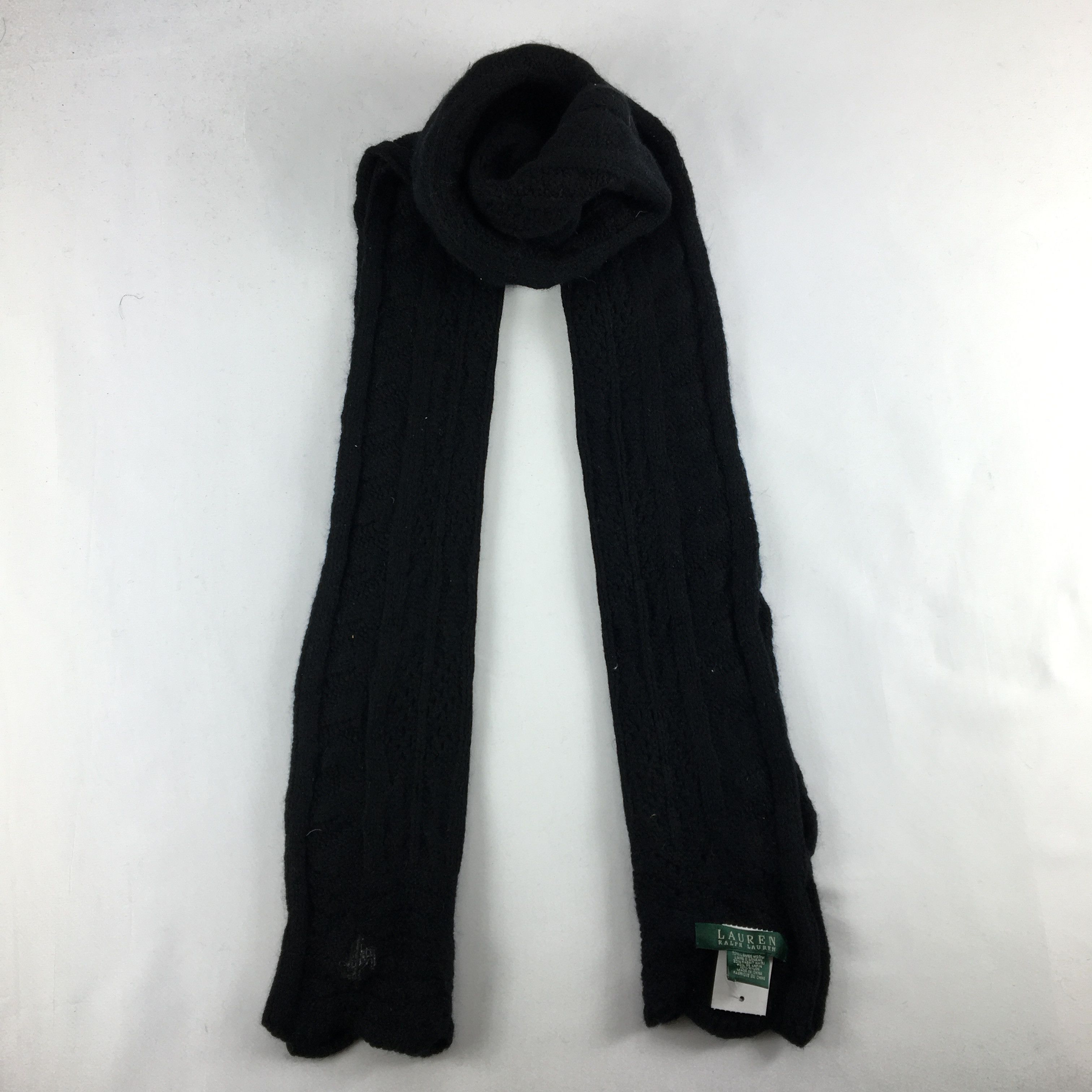 Polo Ralph Lauren Vintage Polo Ralph Lauren Scarf Cable Knit Wool Scarves . Size ONE SIZE - 1 Thumbnail