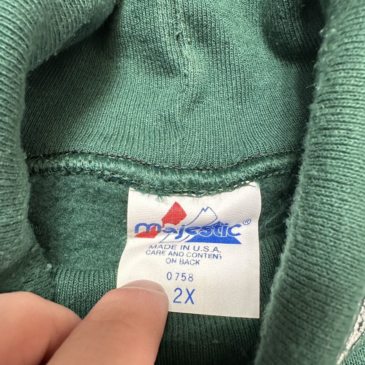 Majestic × NFL × Vintage Vintage New York Jets turtleneck sweatshirt Size US XXL / EU 58 / 5 - 4 Thumbnail