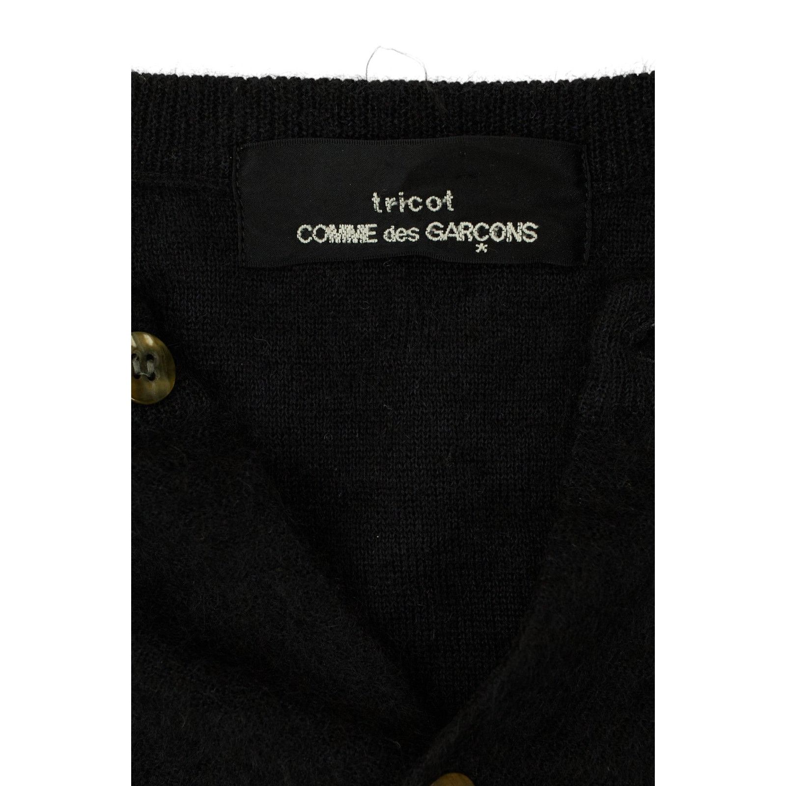 Comme des Garcons F/W 1991 Black Tricot Wool Cardigan Size M / US 6-8 / IT 42-44 - 4 Thumbnail