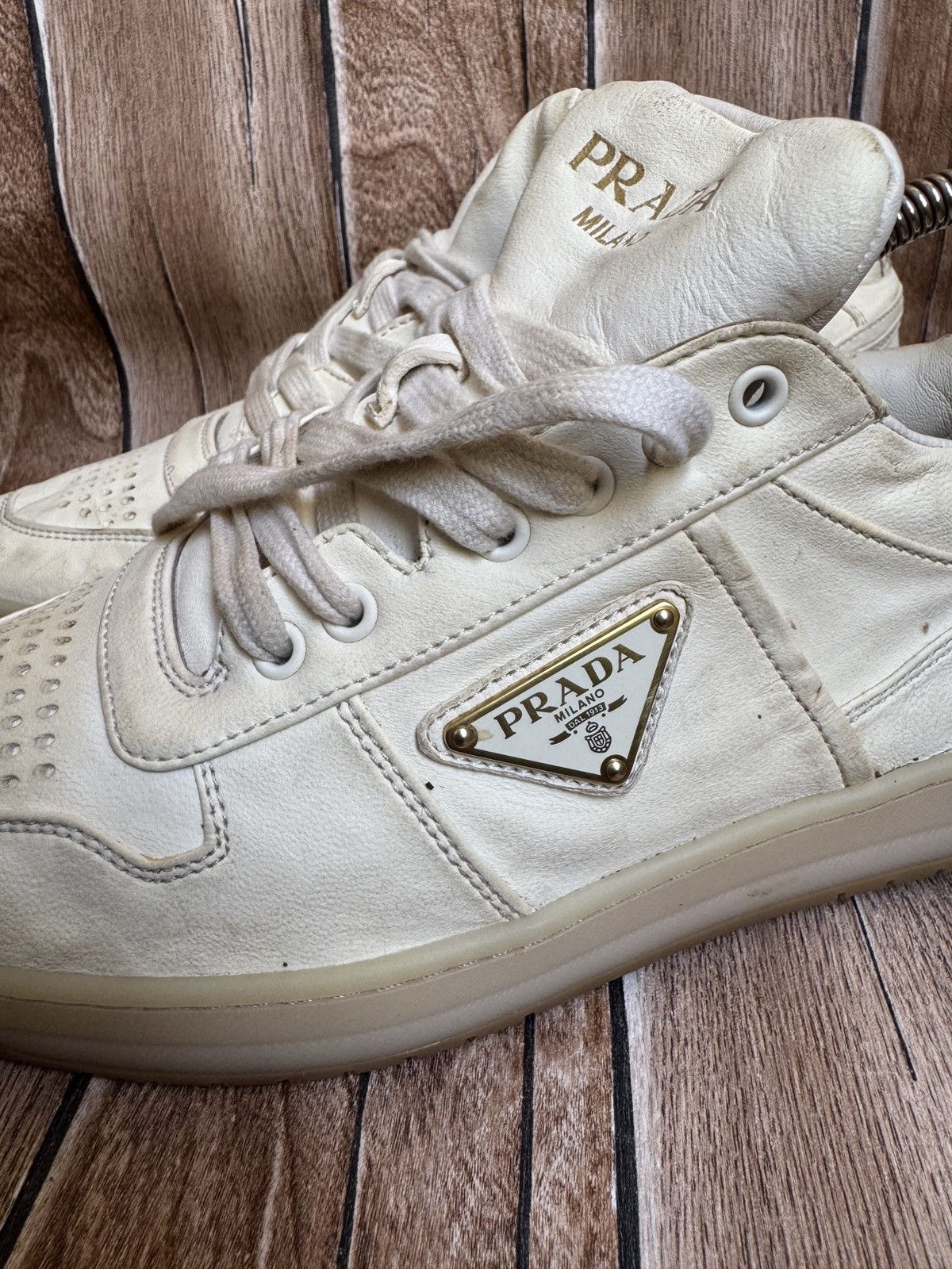 Prada Nappa leather logo sneakers Size US 7.5 / EU 40-41 - 3 Thumbnail