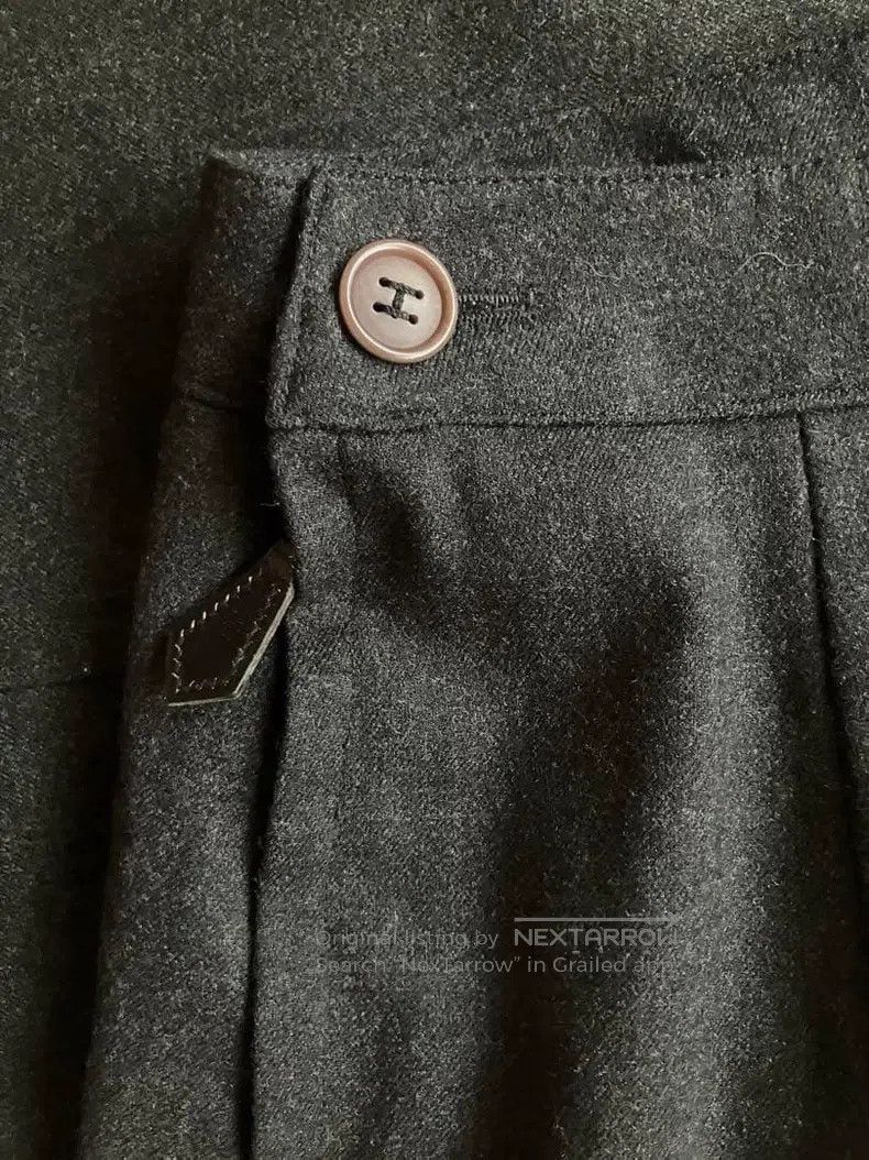 Hermes Hermes H-Button Side Zip Wool Skirt Size 27" / US 4 / IT 40 - 2 Thumbnail