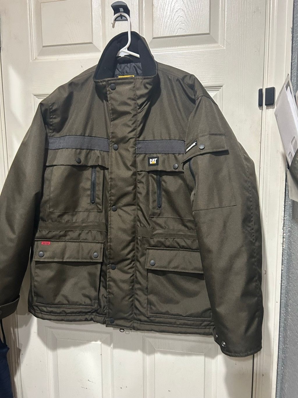 Caterpillar Men's CAT Brown Quilted Workwear Jacket L Size US L / EU 52-54 / 3 - 2 Thumbnail