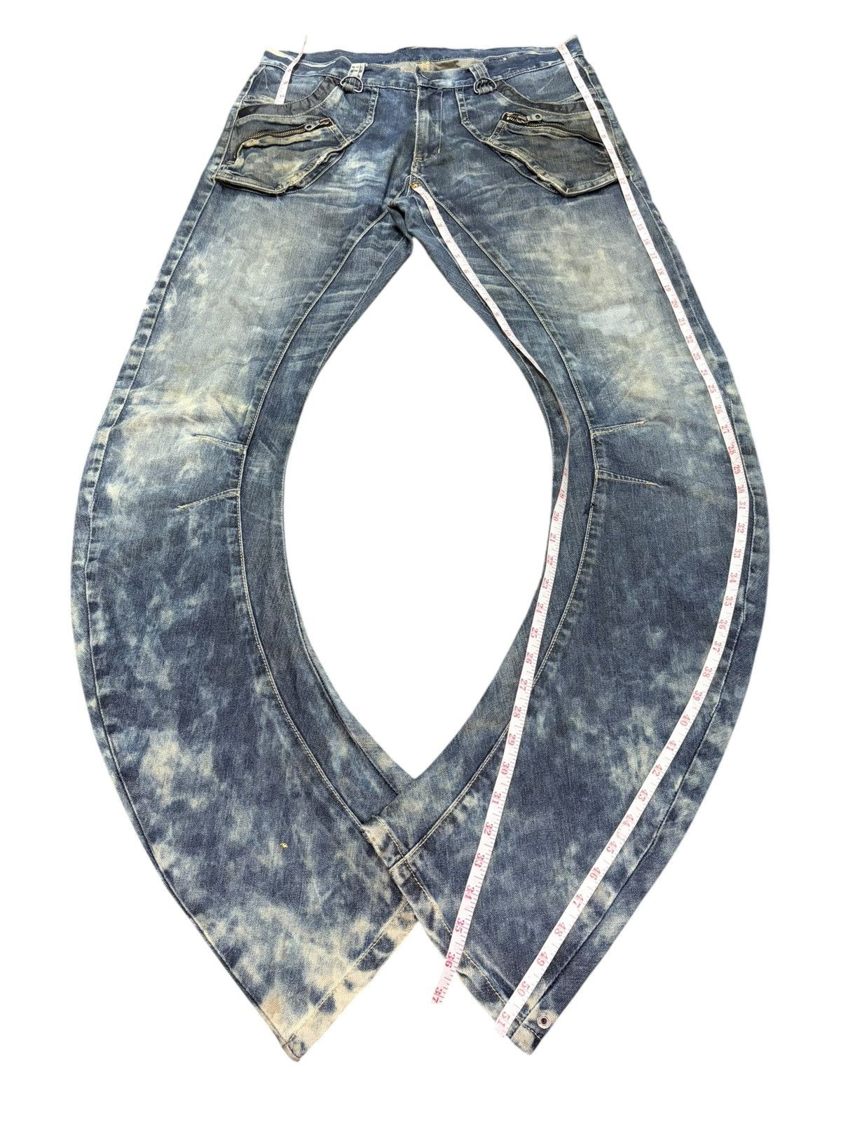 PPFM Vintage PPFM Bleached Wash Distress Banana Jeans Size US 34 / EU 50 - 7 Thumbnail