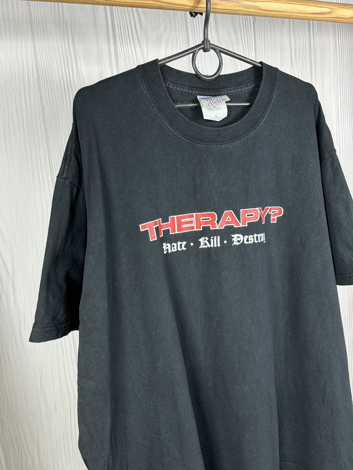 Band Tees Vintage THERAPY? Hate Kill Destroy 2000 Album Rock T-Shirt Size US XL / EU 56 / 4 - 2 Thumbnail
