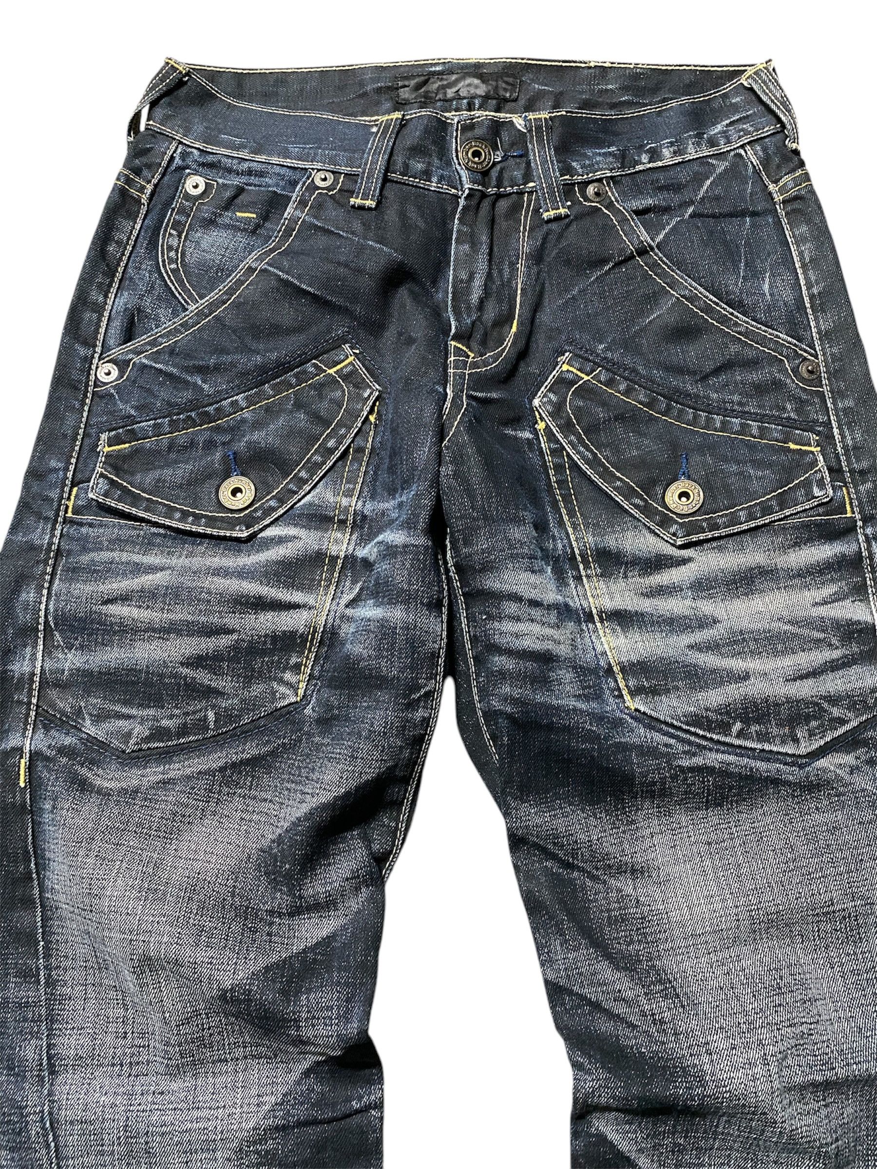 Japanese Brand × Kapital × Tornado Mart Baggy Jeans Japan Back Number Claws WaxOil Denim @@12 Size US 30 / EU 46 - 2 Thumbnail