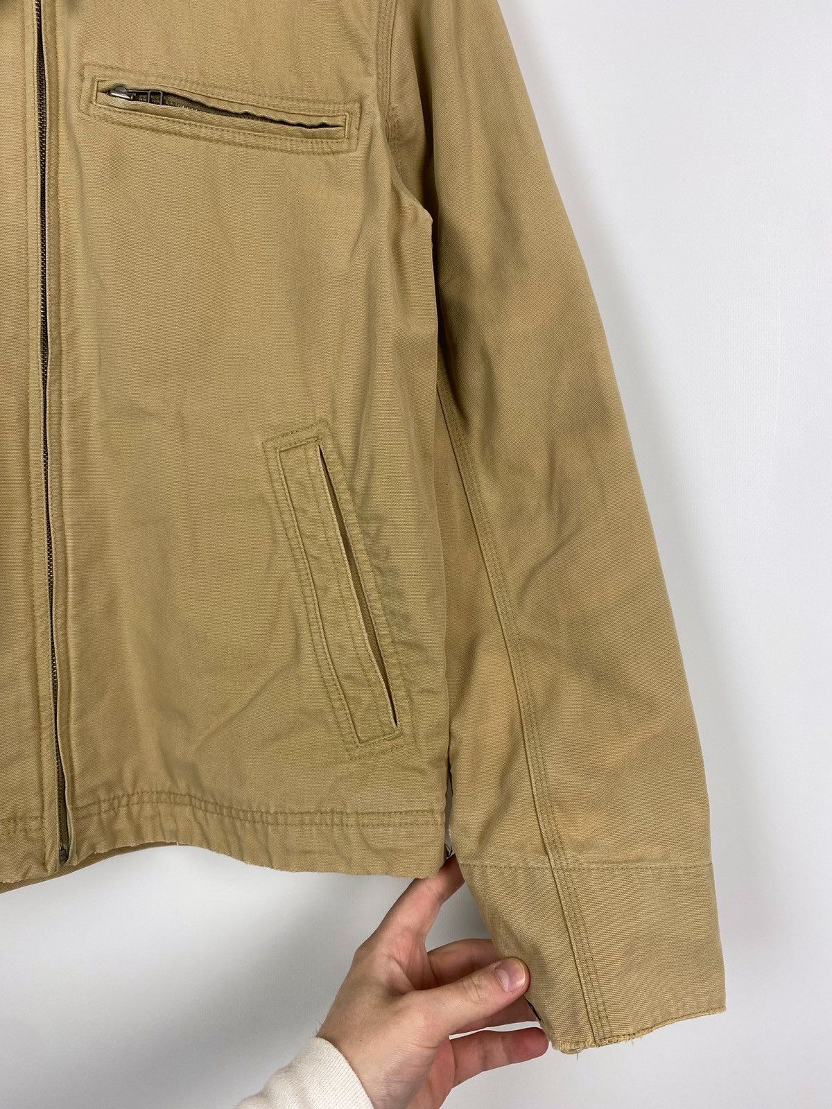 Vintage 2000’s Vintage Distressed Tan Canvas Boxy Work Jacket Size US S / EU 44-46 / 1 - 6 Thumbnail