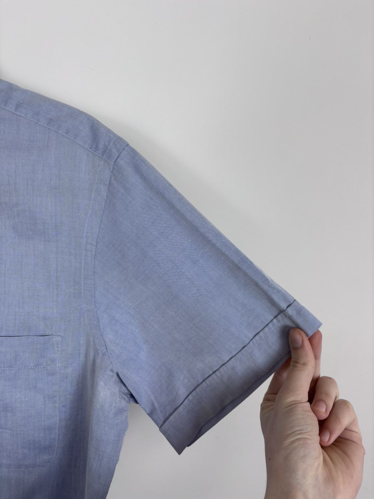 Trussardi Trussardi Vintage Men’s Light Blue Short Sleeve Shirt Size US M / EU 48-50 / 2 - 7 Thumbnail