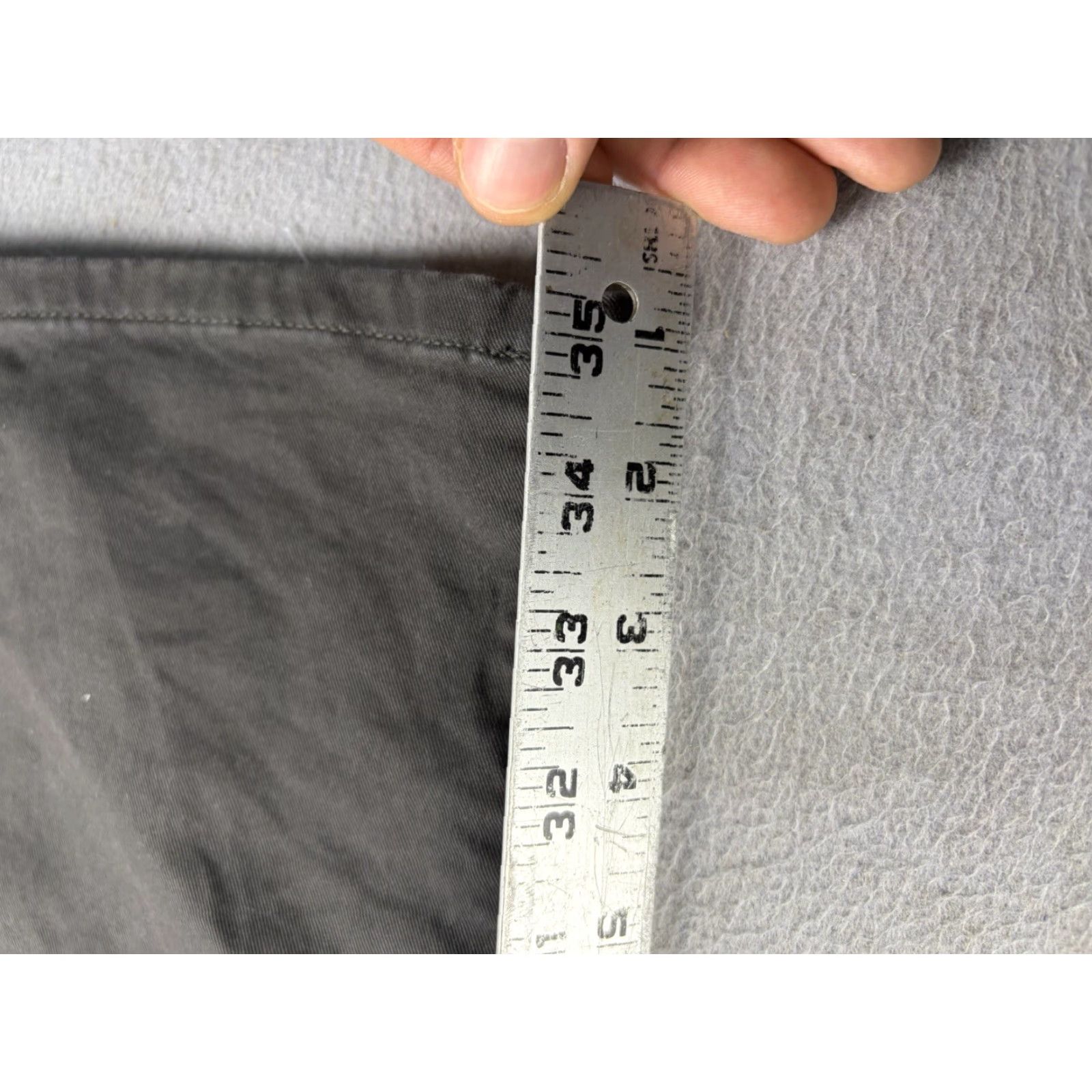 Flint And Tinder Flint And Tinder Pants Men 34x36 Gray Chino Athletic Tapered Straight Leg Flat Front Canvas Cotton Casual Mens Regular Size 34x36 Size US 34 / EU 50 - 6 Thumbnail