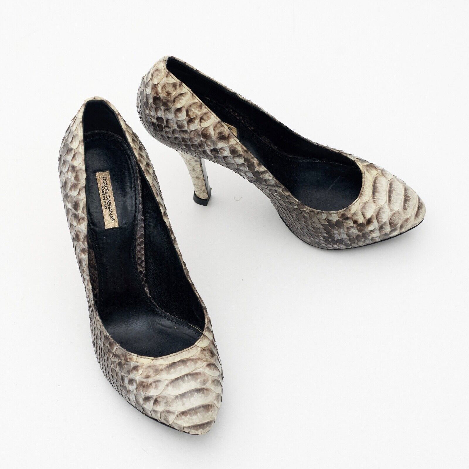 Dolce & Gabbana Dolce&Gabbana Python Leather Heels Size US 9 / IT 39 - 1 Thumbnail