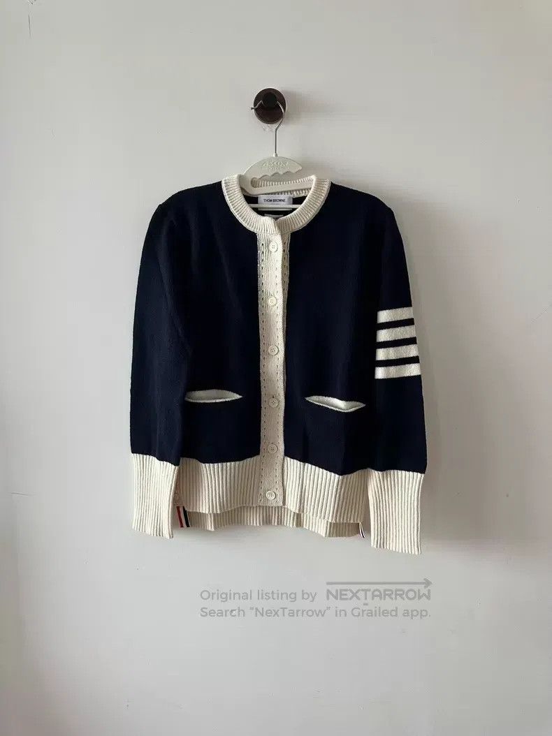 Thom Browne Thom Browne Color block wool cardigan jacket Size XS / US 0-2 / IT 36-38 - 1 Thumbnail