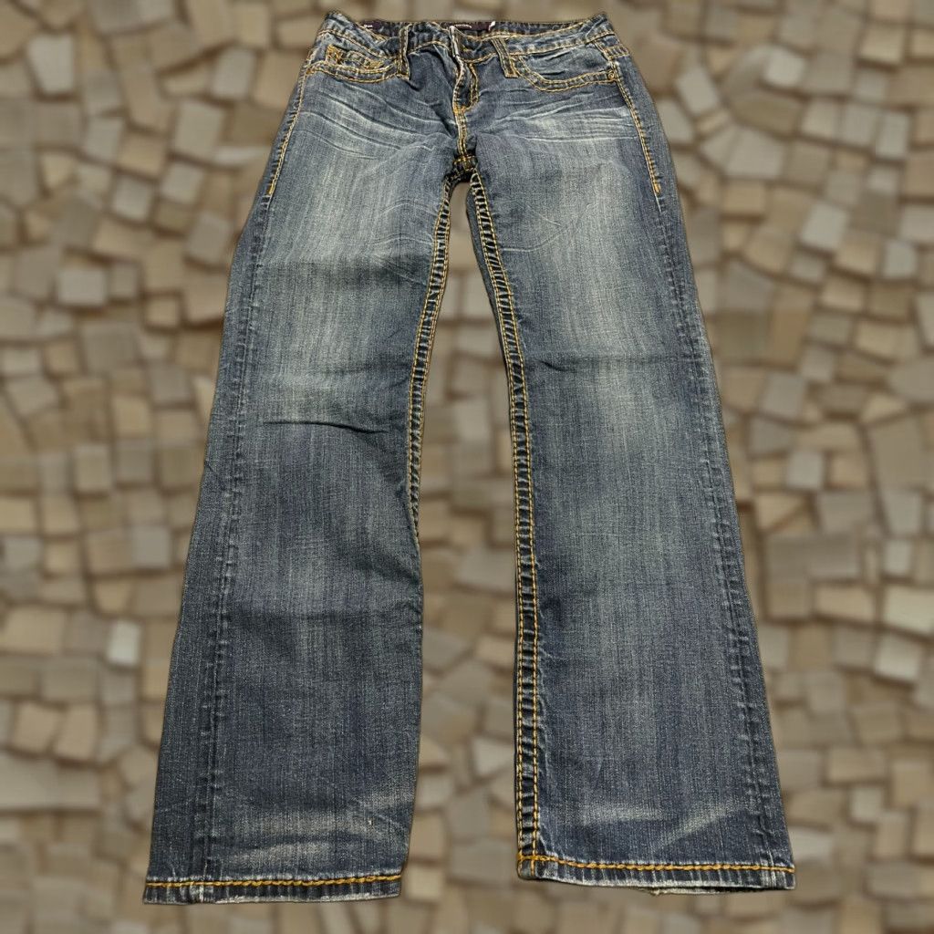 Vintage VIGOSS Jeans Women's 13 Blue Denim Straight Pockets Regular Inseam 30.5 in Vintage No Size 34" / US 12 / IT 48 - 1 Thumbnail
