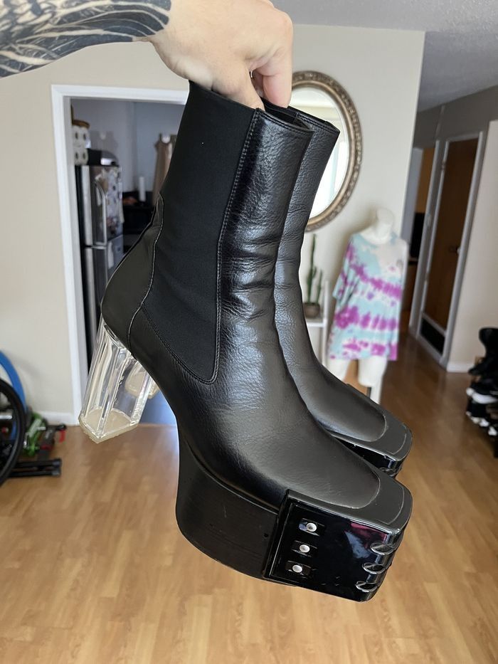 Rick Owens FW20 PERFORMA SILVER GRILL KISS HEELS | Grailed