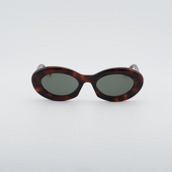 Saint Laurent Paris Saint Laurent SL 594 009 Sunglasses Havana Oval Frame Size ONE SIZE - 2 Thumbnail