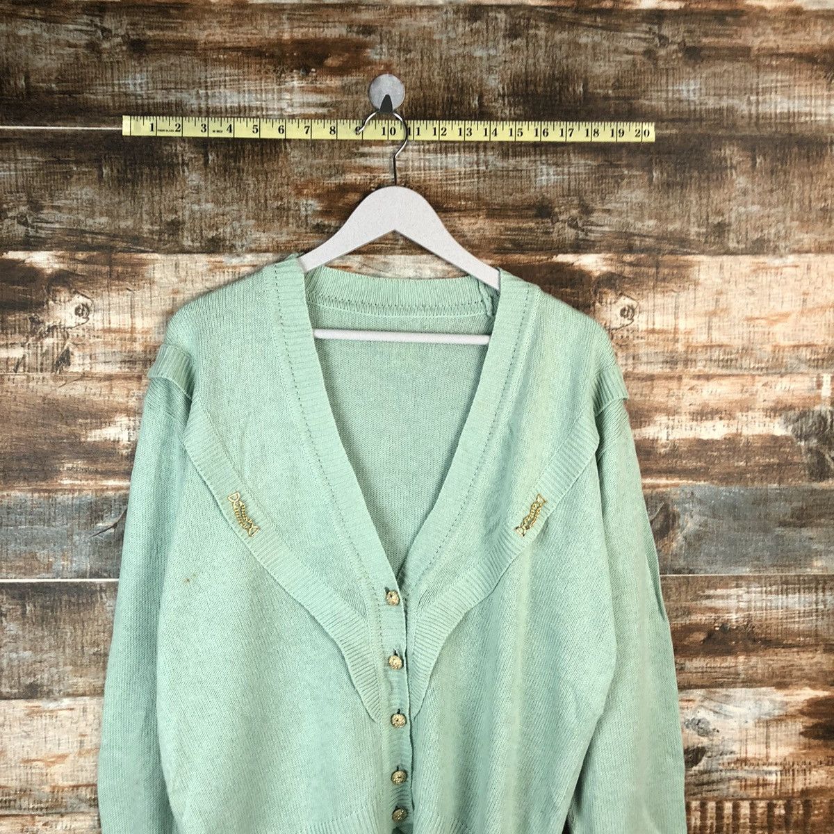 Japanese Brand Japanese Brand Green Cardigan Knitwear #A1360 Size XL / US 12-14 / IT 48-50 - 5 Thumbnail