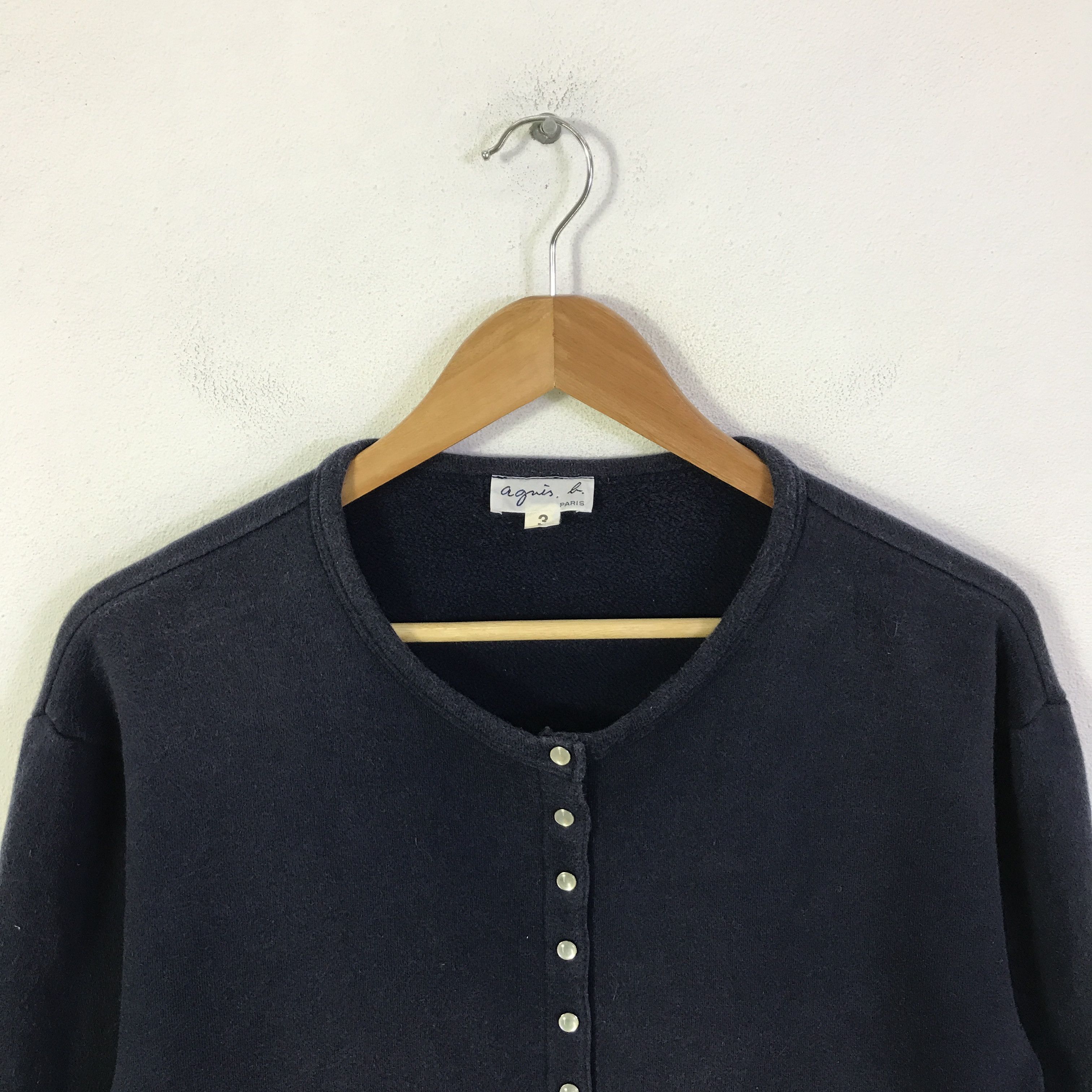 agnes b. agnes b nap button shirt navy jacket K106B3 Size US L / EU 52-54 / 3 - 2 Thumbnail