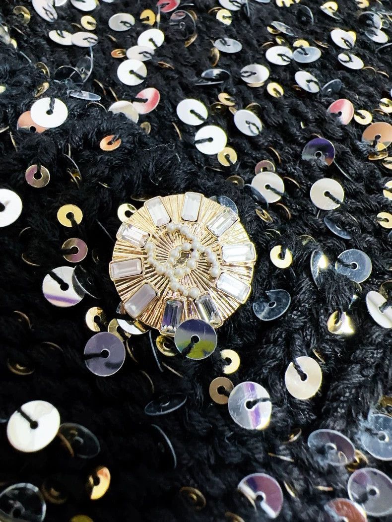 Chanel Chanel 23C Black Sequin Sling Dress Size M / US 6-8 / IT 42-44 - 5 Thumbnail