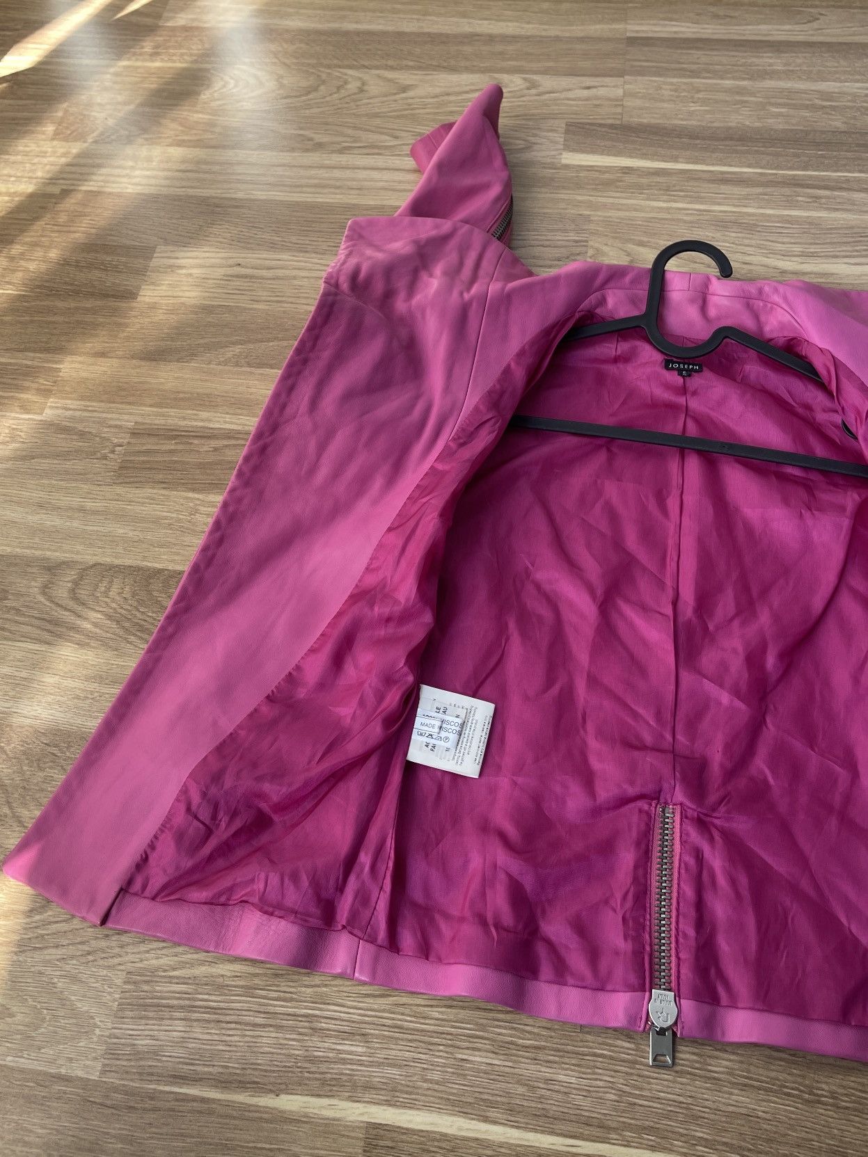 Joseph Joseph Pink Leather Biker Jacket - Genuine Leather S Italy Size S / US 4 / IT 40 - 9 Thumbnail