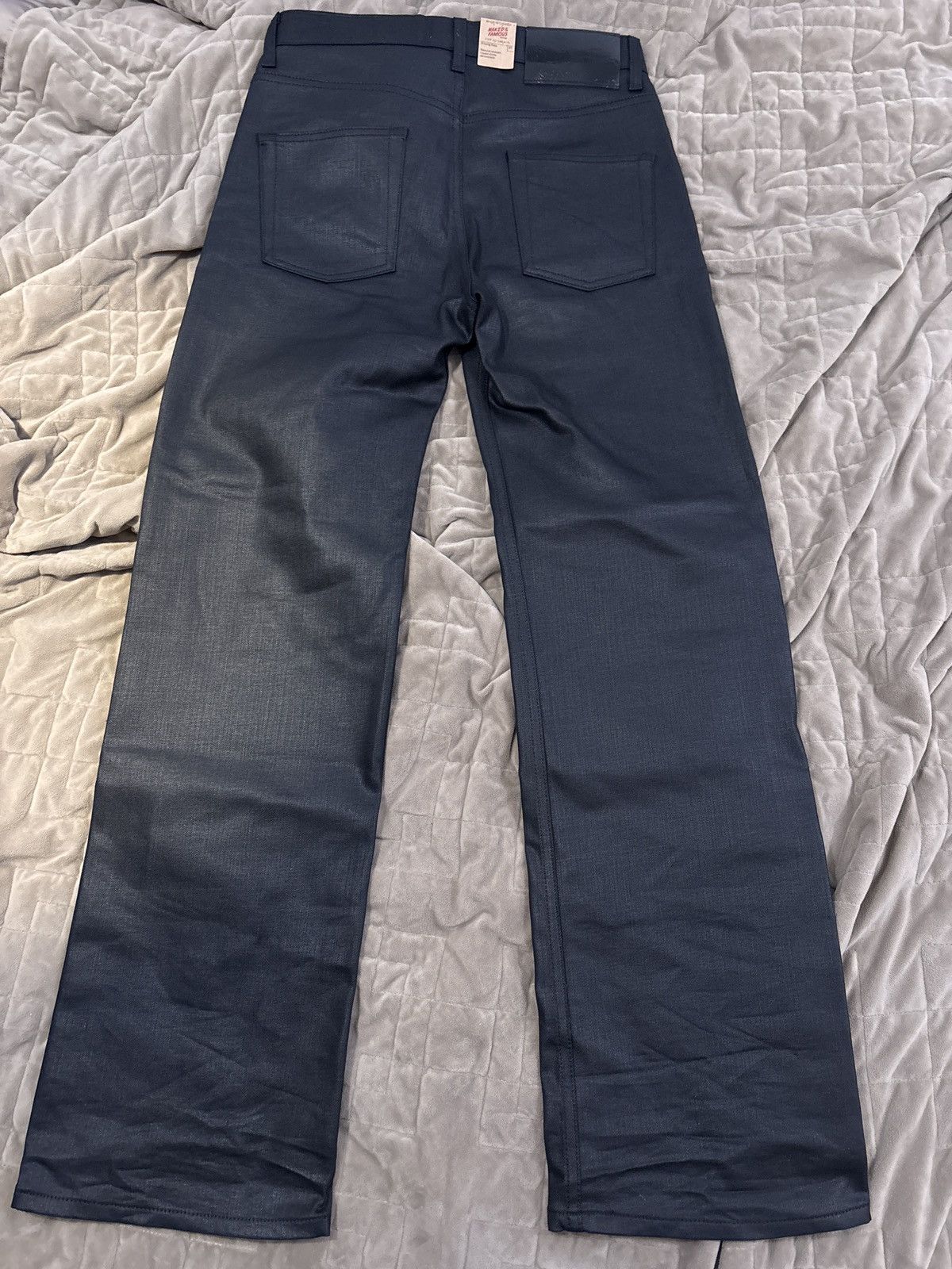 Naked & Famous Strong guy black waxed denim pants Size US 31 - 2 Thumbnail