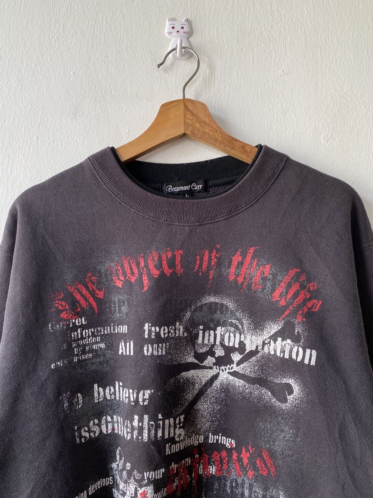 If Six Was Nine × Japanese Brand × Seditionaries Japanese Brand Beaumont Carr Skull Punk Design Sweatshirt Size US L / EU 52-54 / 3 - 3 Thumbnail