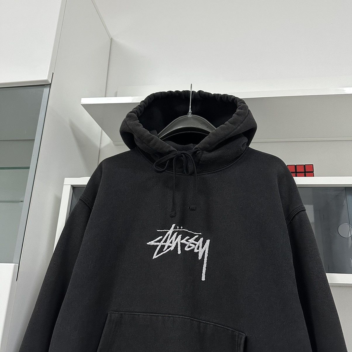 Stussy × Vintage Vintage Stussy Big Logo Boxy Fit Hoodie Size US S / EU 44-46 / 1 - 3 Thumbnail