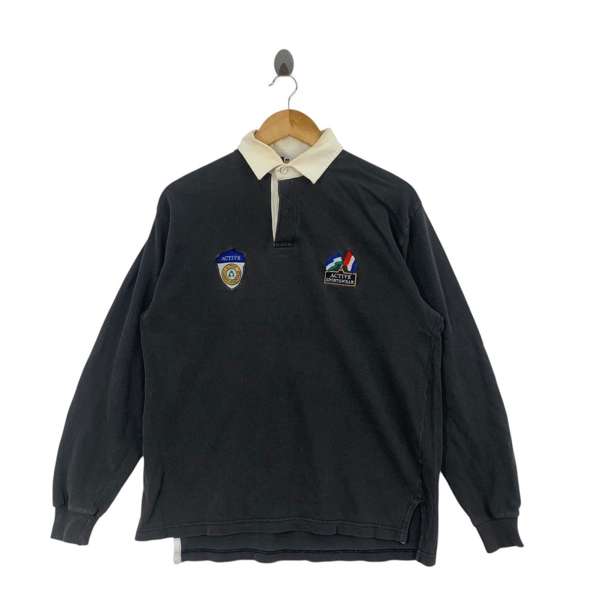 Other Vintage 90’ ACTIVE SPORTSWEAR SWISS Rugby Crest Tee Shirt Size US M / EU 48-50 / 2 - 3 Thumbnail