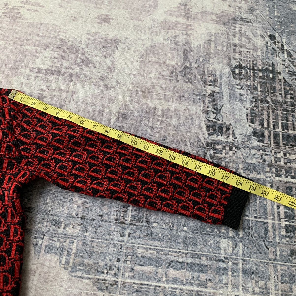 Dior × Vintage Vintage 90’s Dior Red Monogram Knit Size M / US 6-8 / IT 42-44 - 10 Thumbnail