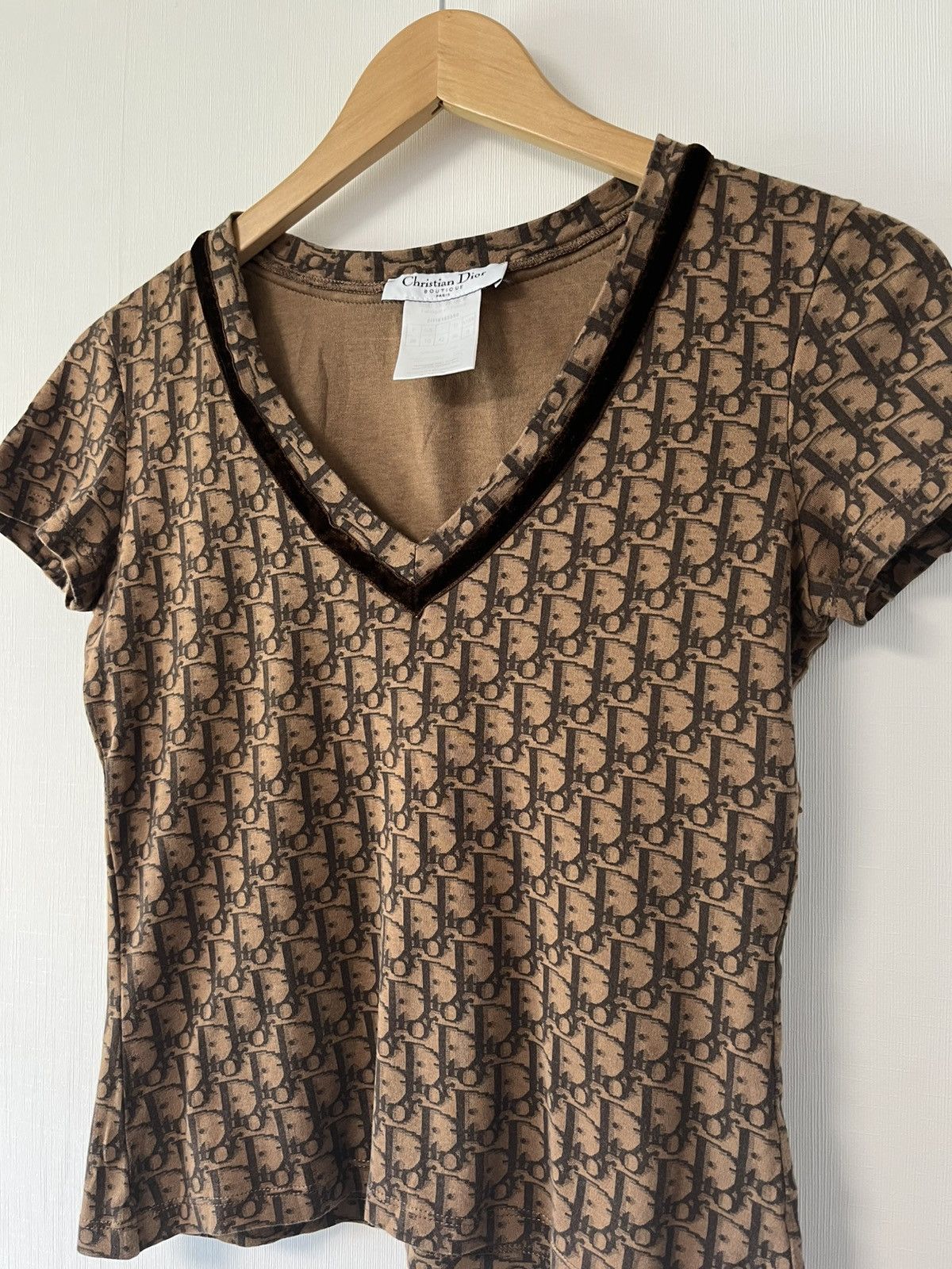 Dior × Vintage Christian Dior 2005 Trotter Top T-Shirt Monogram Vintage Size S / US 4 / IT 40 - 2 Thumbnail