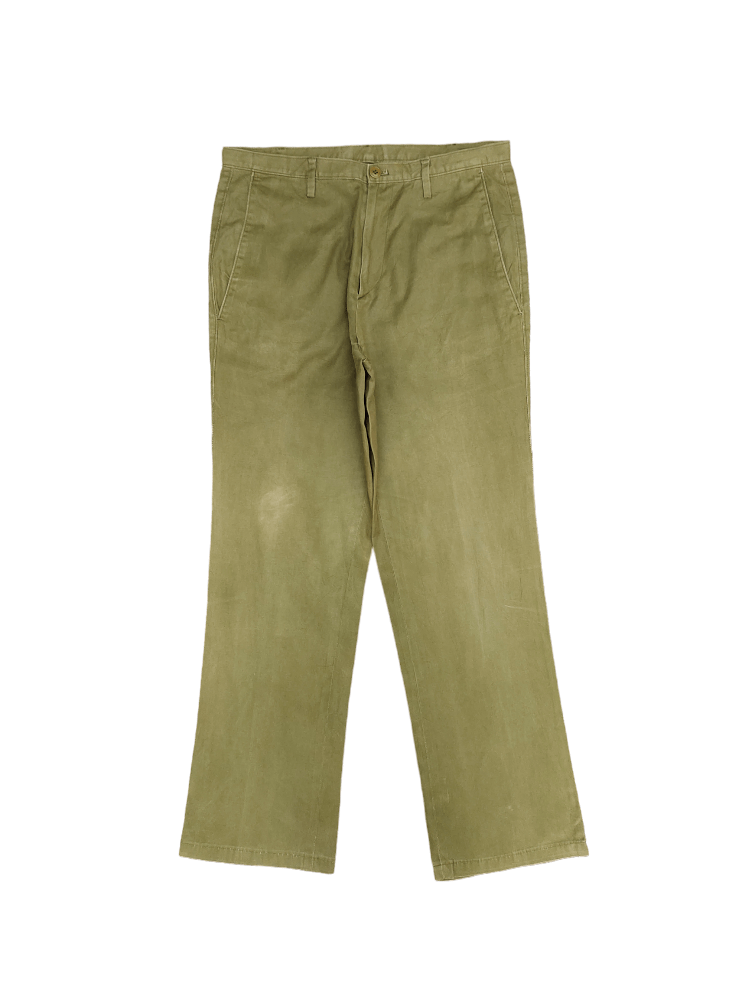 Miu Miu Miu Miu Olive Green Faded Trouser Pants Size US 30 / EU 46 - 1 Thumbnail