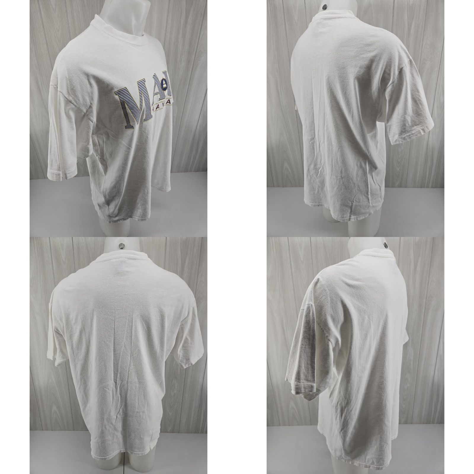 Hanes VINTAGE Maui Hawaii Men T-Shirt XL White Single Stitch Hanes Crew Neck Short Sleeve Size US XL / EU 56 / 4 - 8 Thumbnail