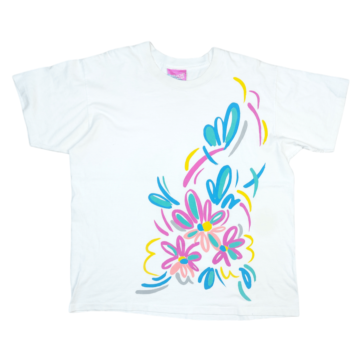 Vintage Vintage 80s Jordache Body Wear Flowers Single-Stitch TEE Size US XL / EU 56 / 4 - 1 Thumbnail