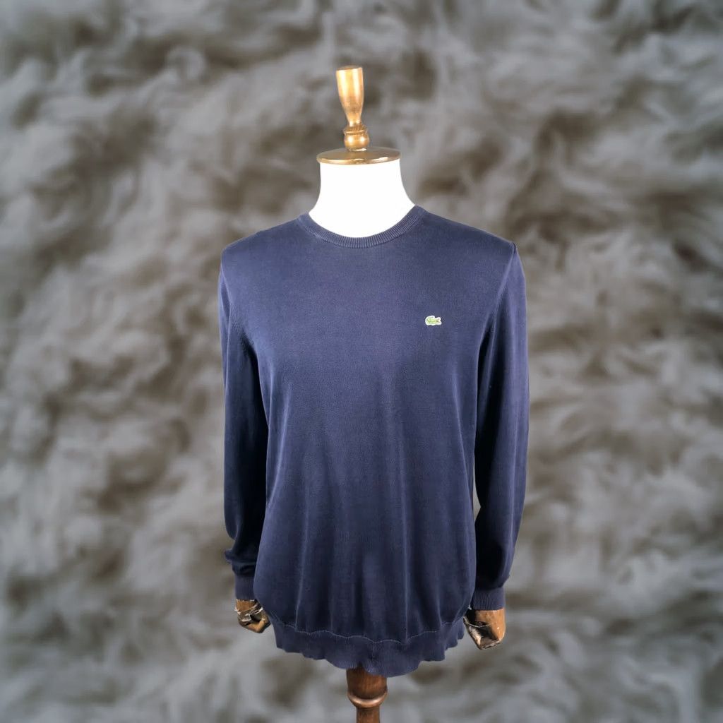 Lacoste Lacoste Sweater Men's Size 5 Cotton Dark Blue Crew Neck Pullover Size US S / EU 44-46 / 1 - 1 Thumbnail
