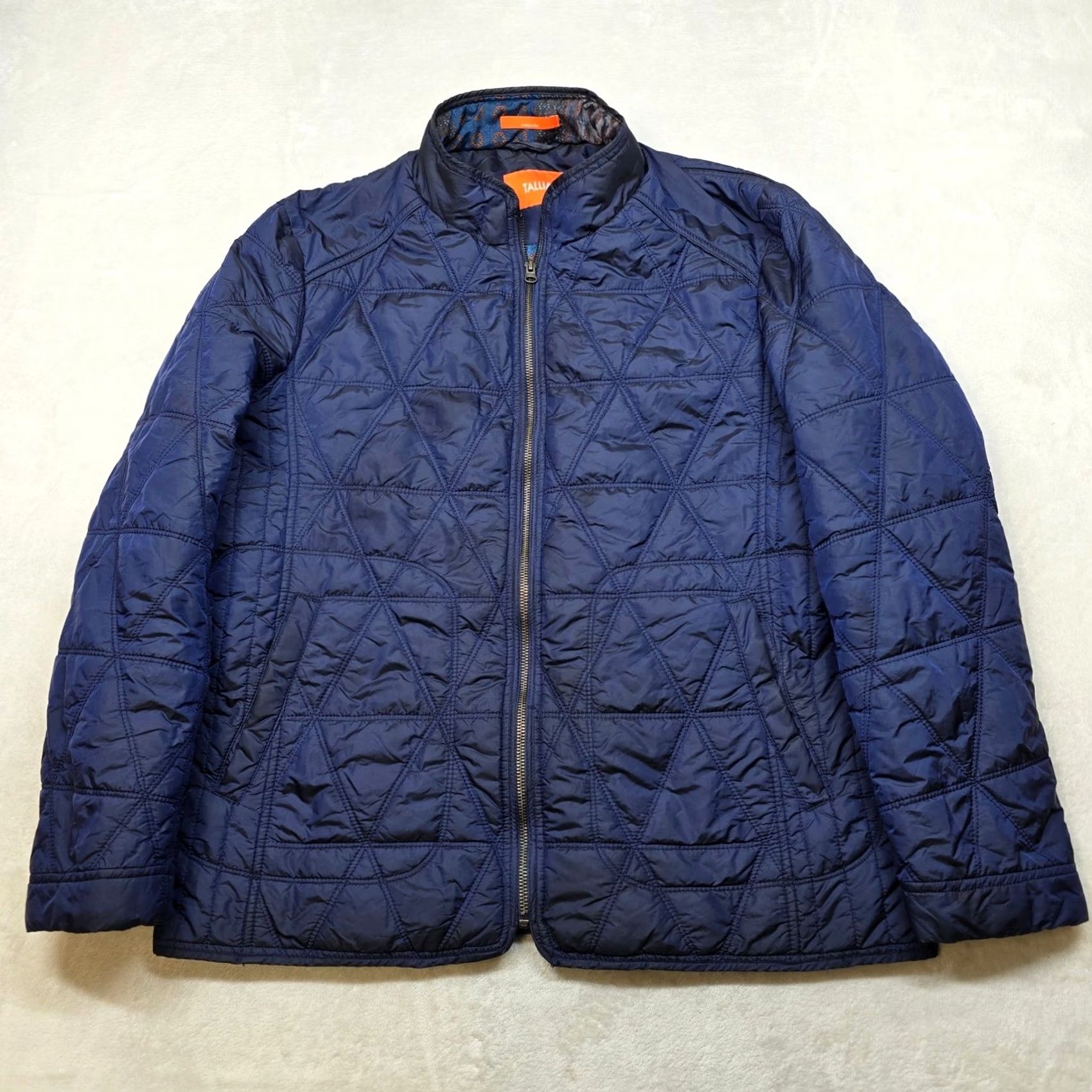 Tallia TALLIA Quilted Jacket Mens Large Navy Blue Zip Lightweight Nylon Size US L / EU 52-54 / 3 - 2 Thumbnail
