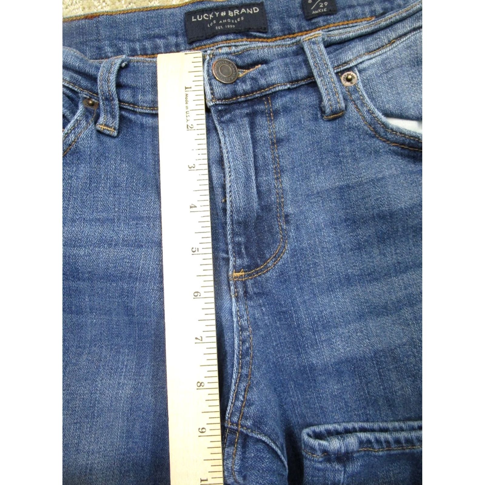 Lucky Brand Lucky Brand Easy Rider Jeans Women 8 Blue Bootcut Mid Rise Light Wash Denim Pants Size 30" / US 8 / IT 44 - 6 Thumbnail