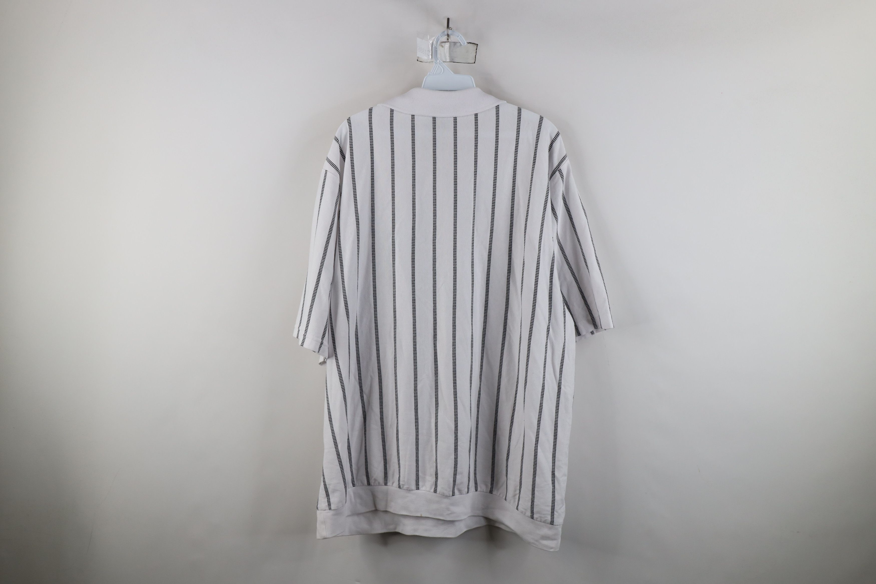 Vintage Vintage 90s Streetwear Striped Pullover Polo Shirt Mafia Size US XXL / EU 58 / 5 - 12 Thumbnail