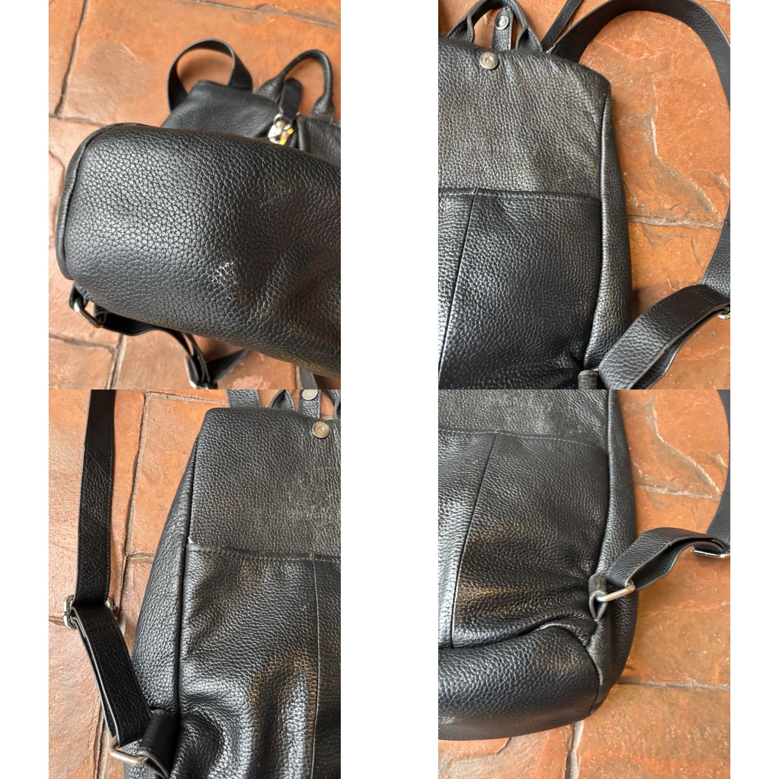 Vintage Aimee Kestenberg Tamitha Zip Backpack Black Women Leather Backpack Redent Size ONE SIZE - 8 Thumbnail