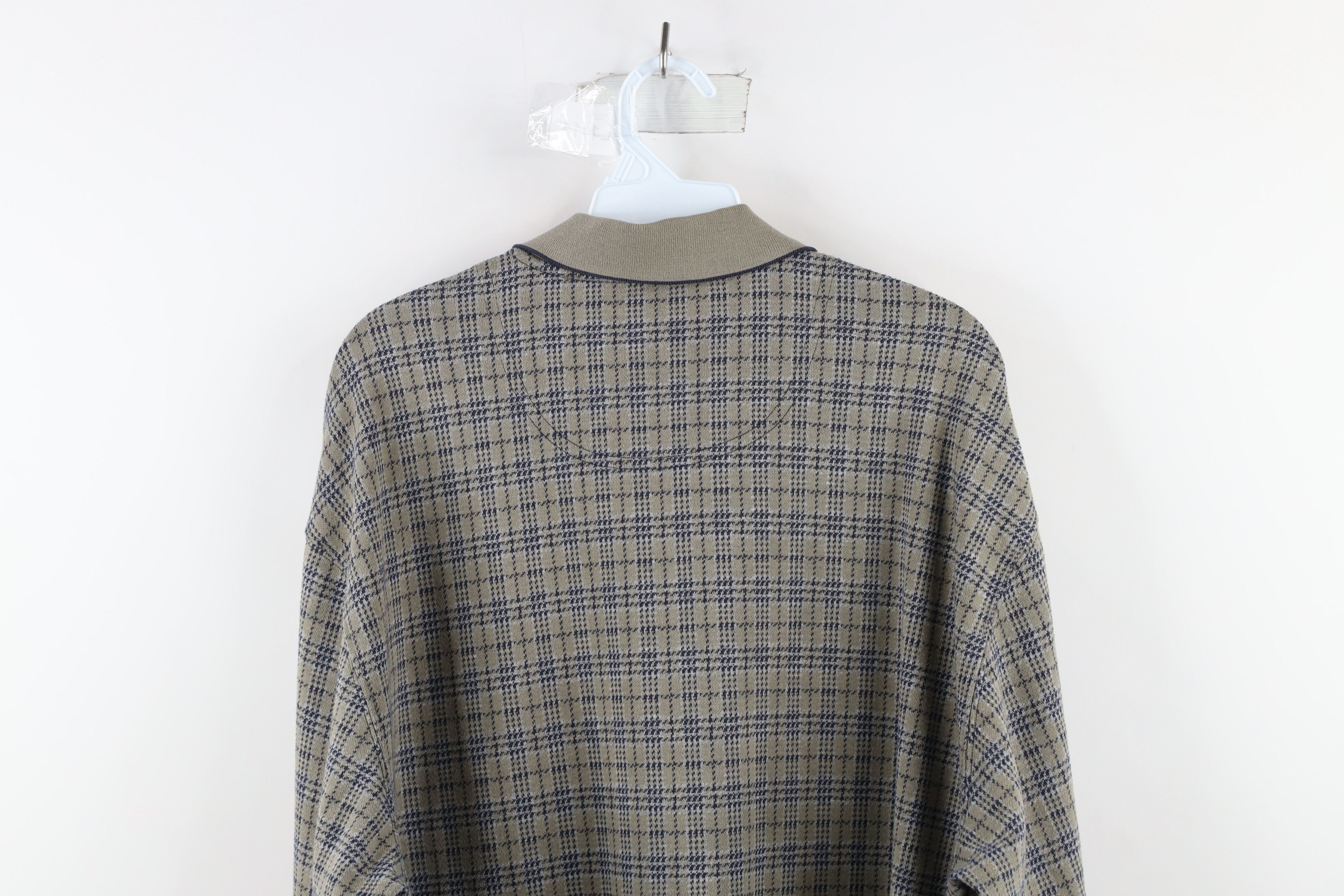 Vintage Vintage 90s Streetwear Long Sleeve Rugby Polo Shirt Plaid Size US XL / EU 56 / 4 - 7 Thumbnail