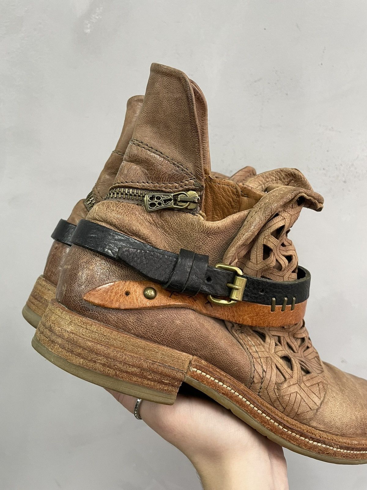 A.S.98 Ankle avant garde moto boots A.S. 98 rick owens style 90s Size US 6.5 / EU 39-40 - 3 Thumbnail