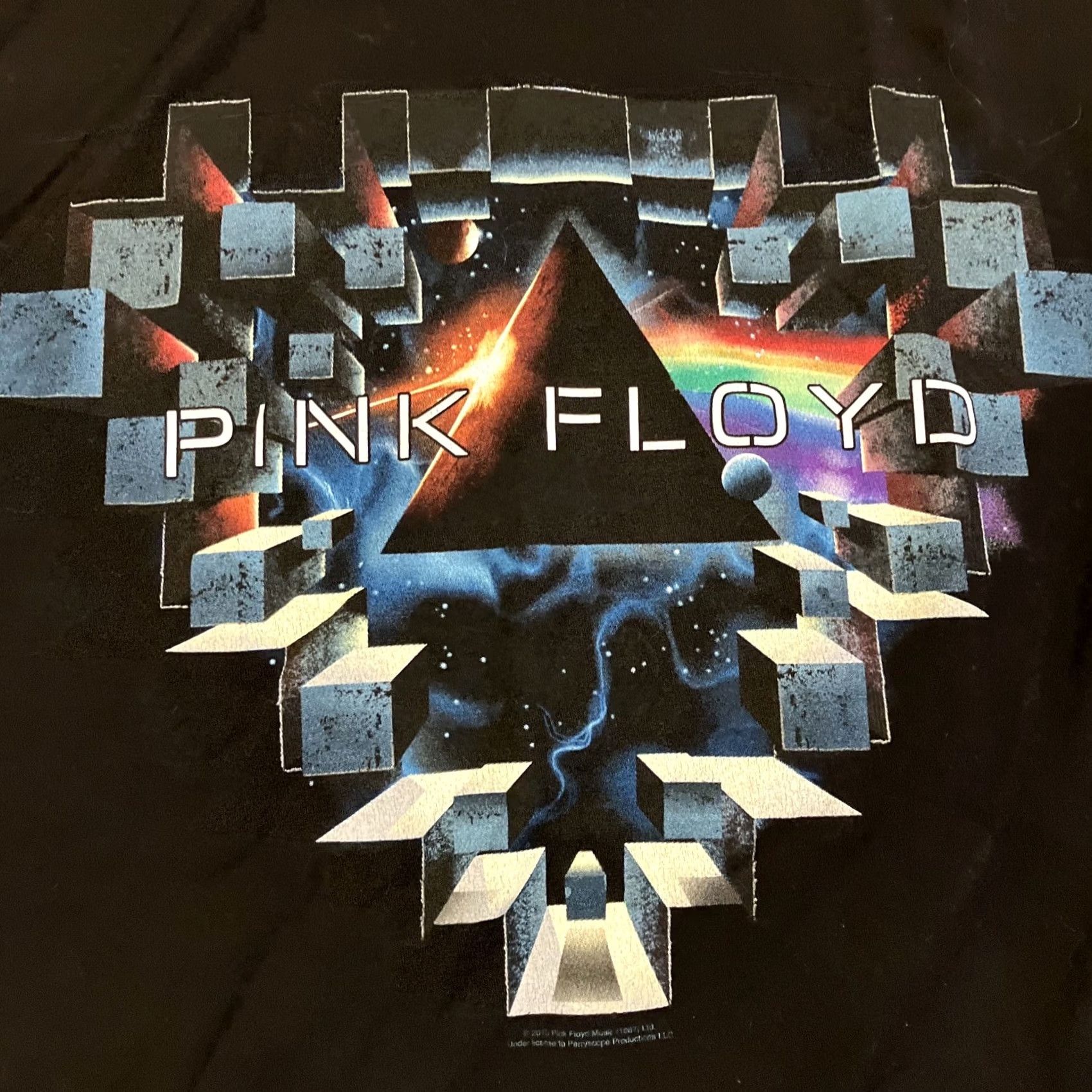Liquid Blue Liquid Blue - Pink Floyd - Dark Side Of The Moon / The Wall - T Shirt - XL Men Black Cotton Knit Crew Neck Short Sleeve Logo Graphic Print Vintage No Size US XL / EU 56 / 4 - 2 Thumbnail