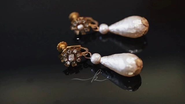 Miriam Haskell Miriam Haskell 60s Baroque Pearl Necklace & Clip Earrings Size ONE SIZE - 8 Thumbnail