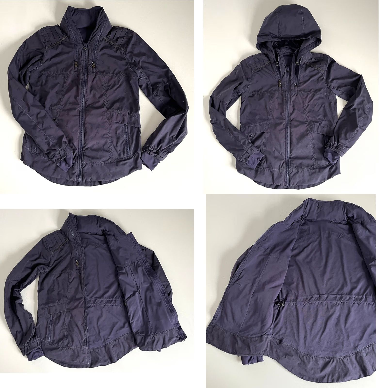 Lululemon VINTAGE Lululemon Spring Forward Jacket Women’s Stripe Dot Cadet Blue Sz 6 Size M / US 6-8 / IT 42-44 - 8 Thumbnail