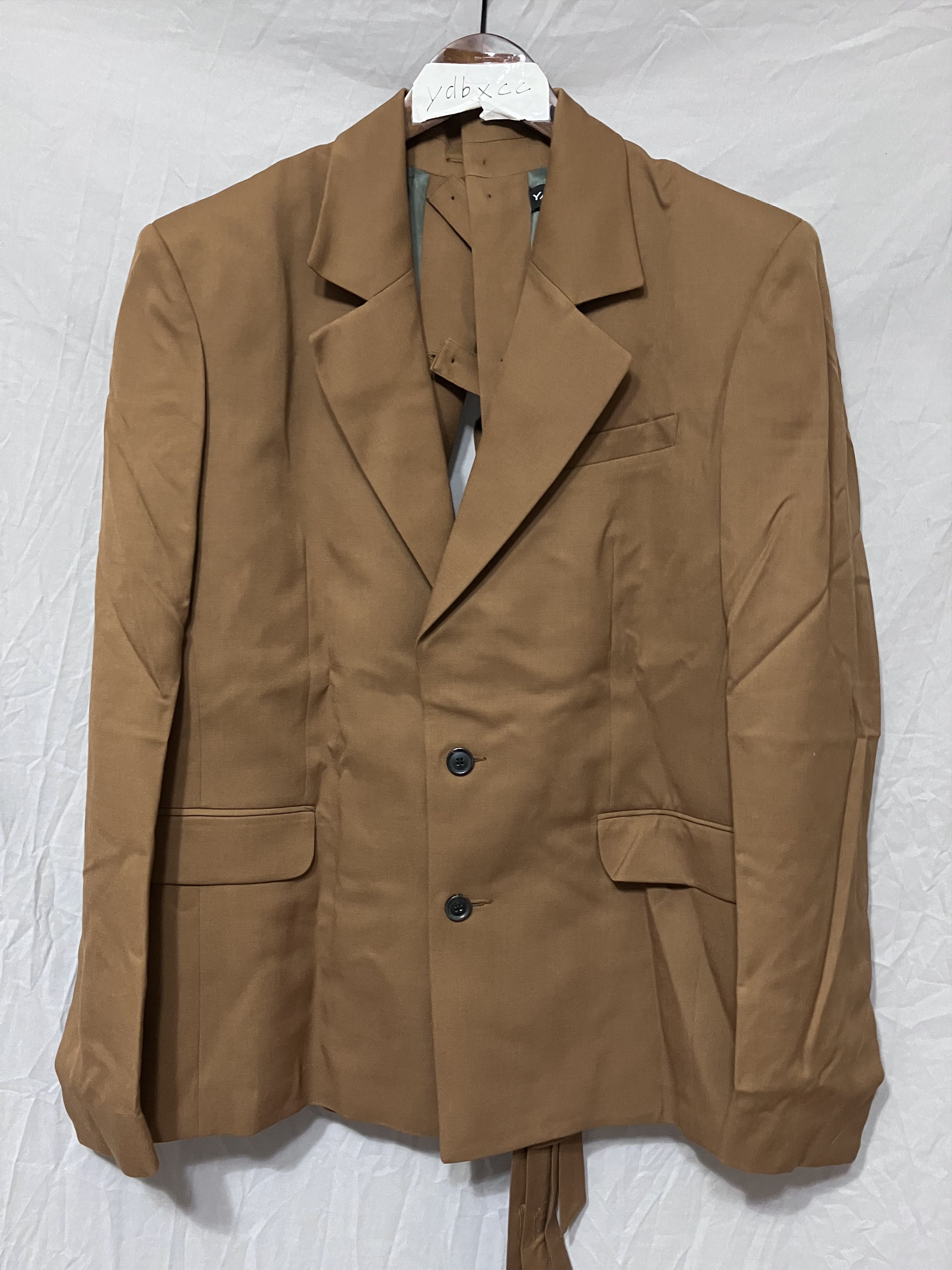 SS17 BROWN BLAZER WITH DETACHABLE BACK STRAPS (M)