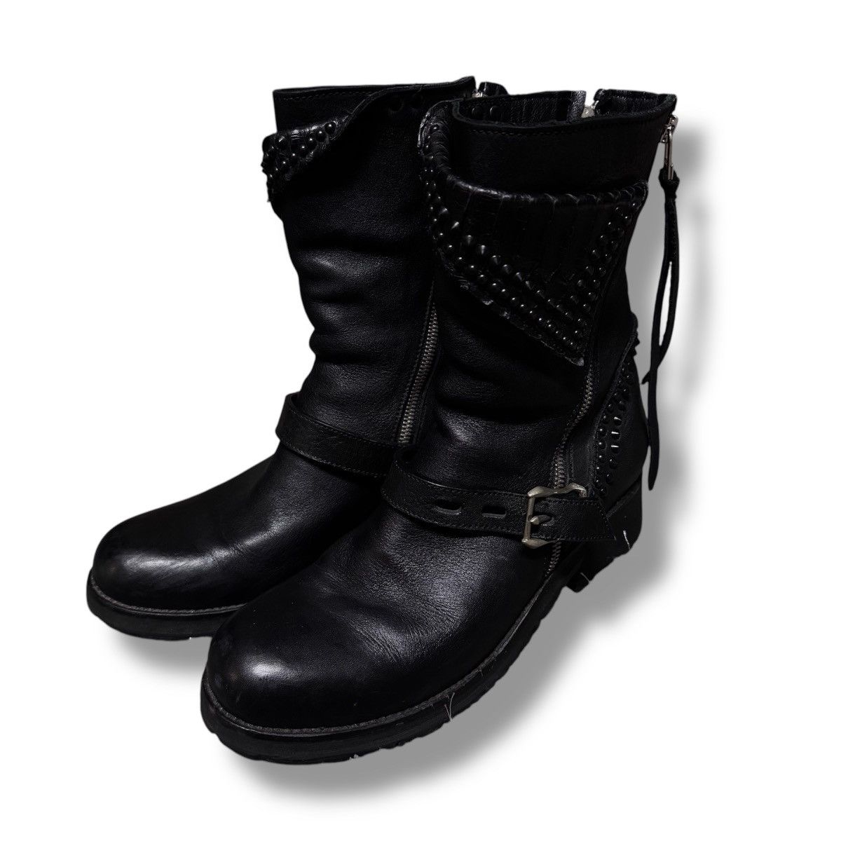 KMRii KMRii crush studded snakeskin boots Size US 7 / EU 40 - 2 Thumbnail