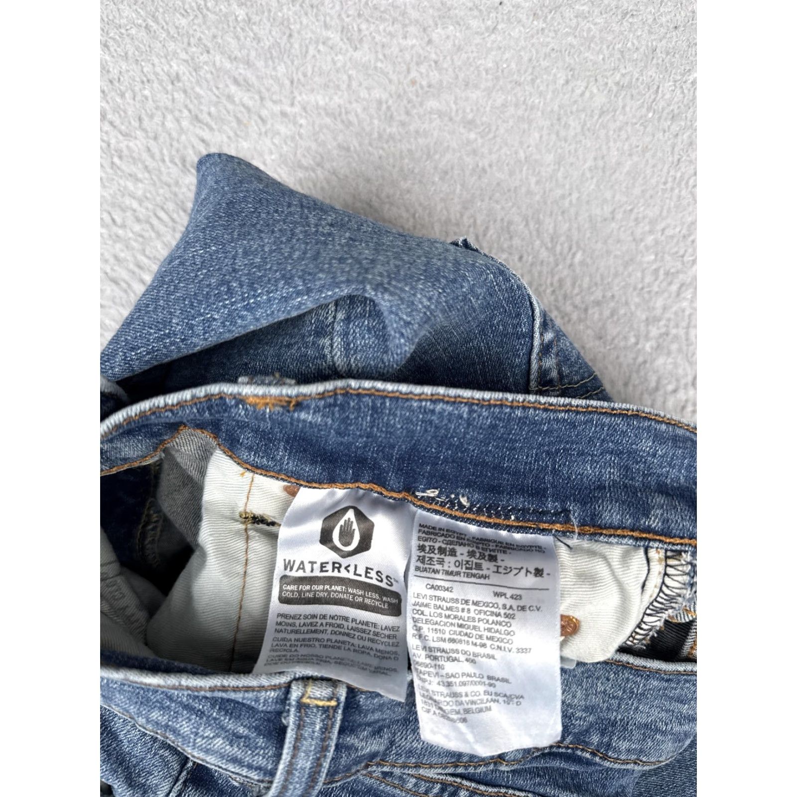 Levi's Levi's Premium Jeans Womens 29x32 Blue Extreme Skinny Fit Jeans Chainsaw Rinse - 5-Pocket Denim Zip Fly Slim City Mens? Size 29" - 7 Thumbnail