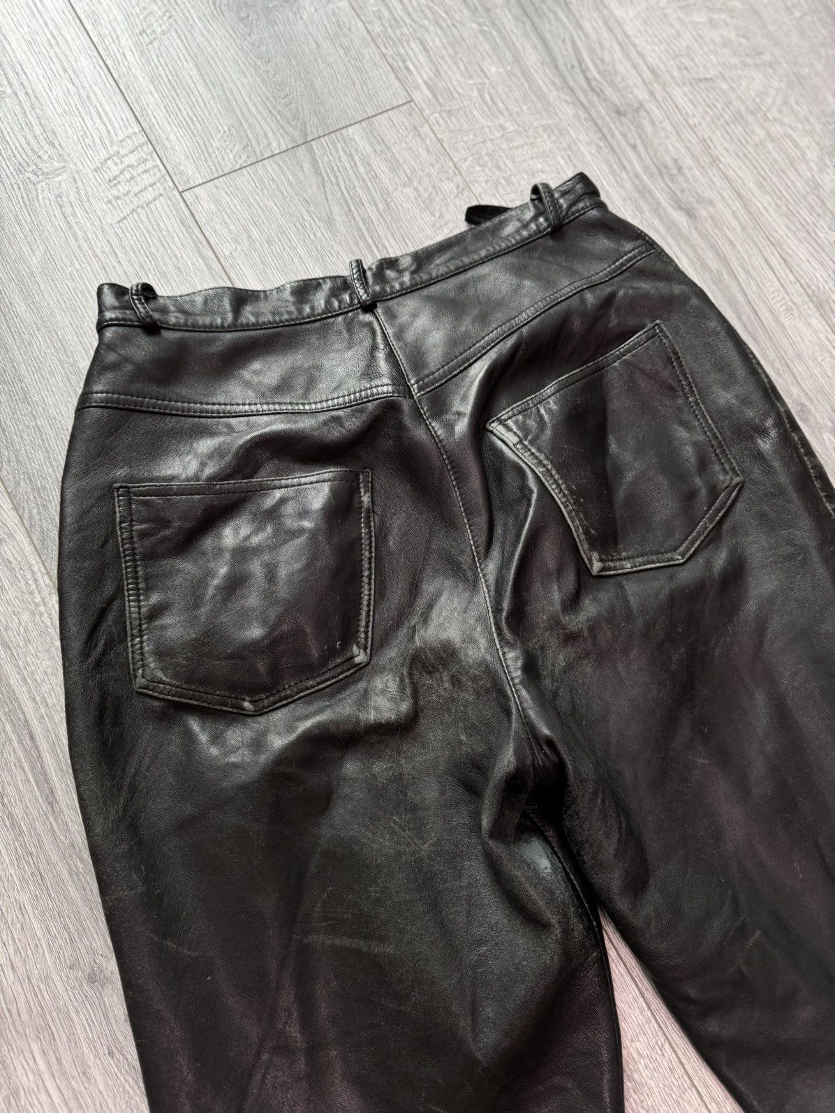Other leather pants Y2k cowboy opium Rick Owen’s style baggy Size US 32 / EU 48 - 13 Thumbnail