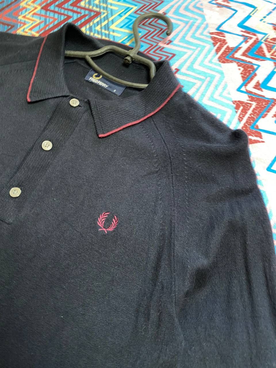 Fred Perry Mens Fred Perry Polo Longsleeve Navy Size US S / EU 44-46 / 1 - 12 Thumbnail