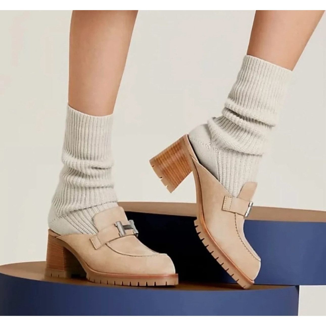 Hermes Hermès Flore 60 Suede Mules Sz.40.5 Size US 10.5 / IT 40.5 - 5 Thumbnail