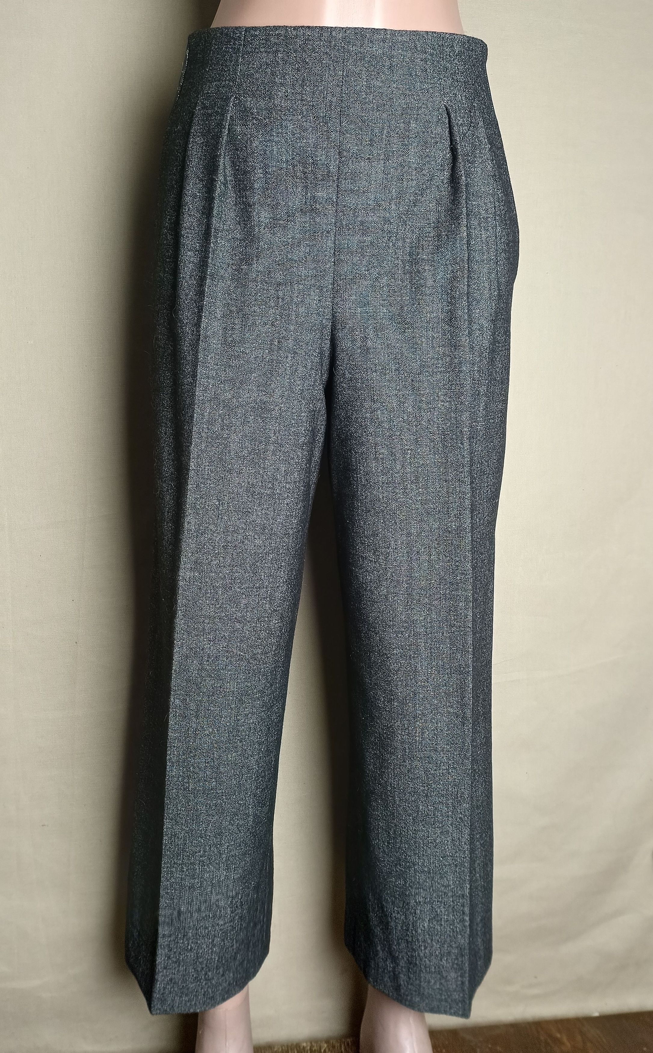 Fabiana Filippi Fabiana Filippi Merino Wool Silk Wide Leg Pants Size XXS Size 26" / US 2 / IT 38 - 1 Thumbnail