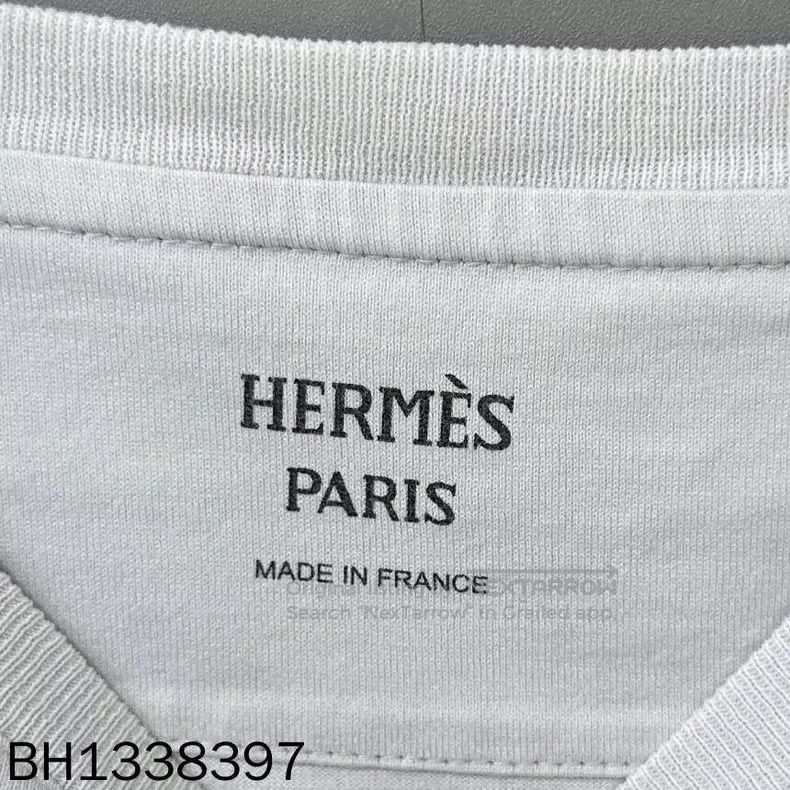 Hermes Hermes Teal Printed Logo Short-Sleeve Size XXS / US 00 / IT 34 - 4 Thumbnail